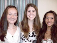 2012 recipients: Tory, Nicole and Carley